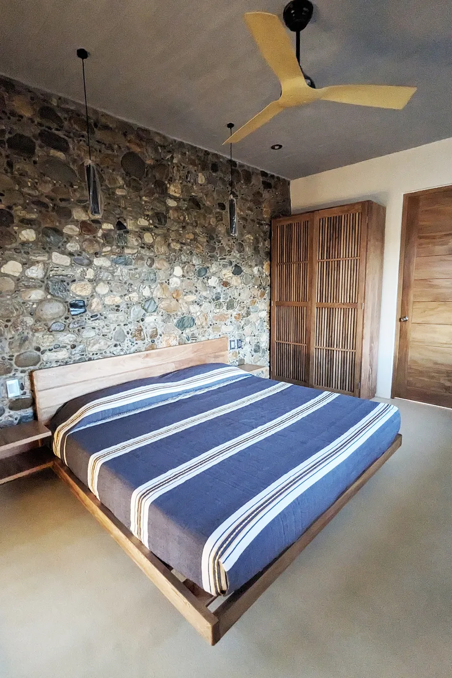 Villa bedroom in daylight